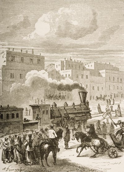 شارع في سان فرانسيسكو ، كاليفورنيا ، من "الصور الأمريكية" ، نشرته جمعية المسالك الدينية ، 1876 بواسطة مدرسة اللغة الإنجليزية
